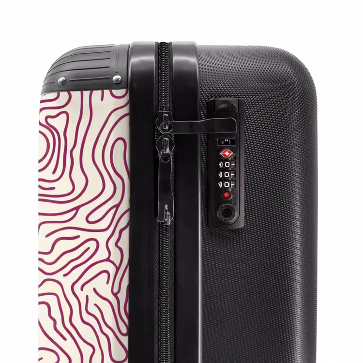 Valise - Ligne d'enroulement - Magenta - Crème — 6