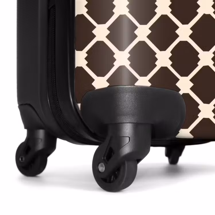 Valise - Marron - Motif à carreaux - Géométrique — 7