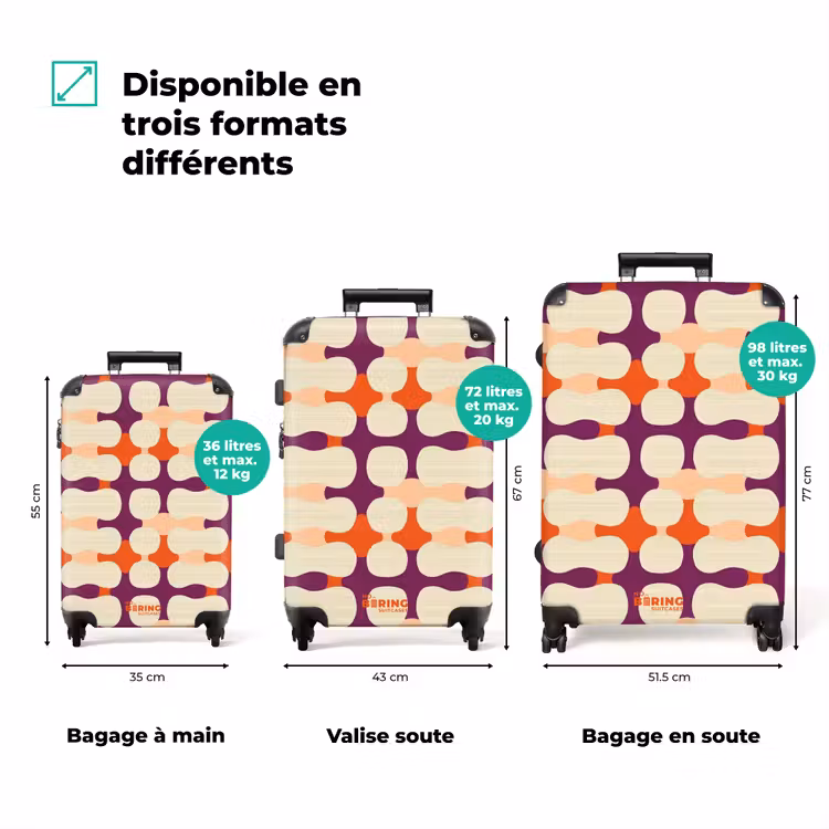 Valise - Moderne - à motifs - coloré — 3