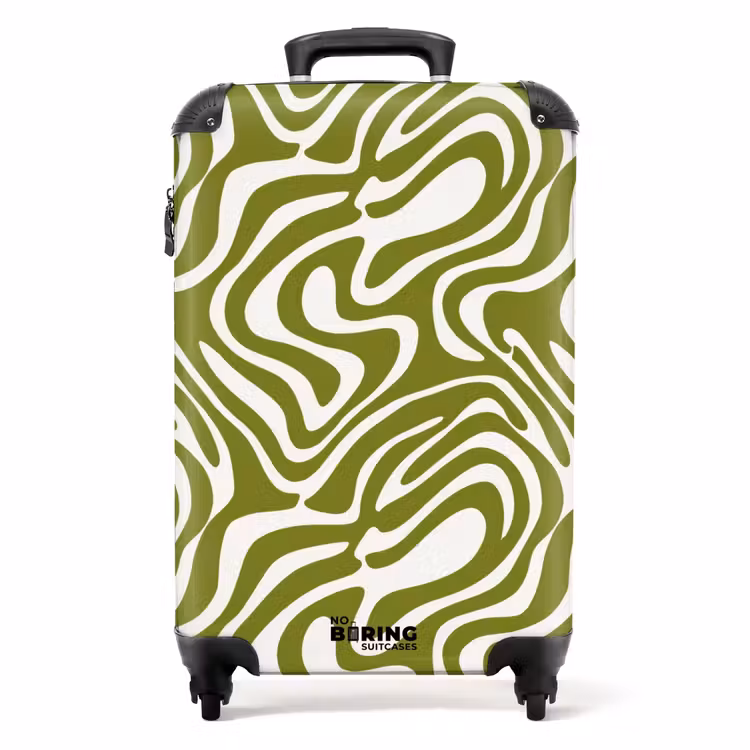 Valise - Motif de ligne - Vert - Organic — 1