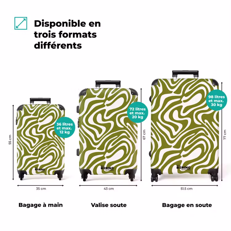 Valise - Motif de ligne - Vert - Organic — 3