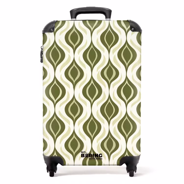 Valise - Motif - Rétro - Vert — 1