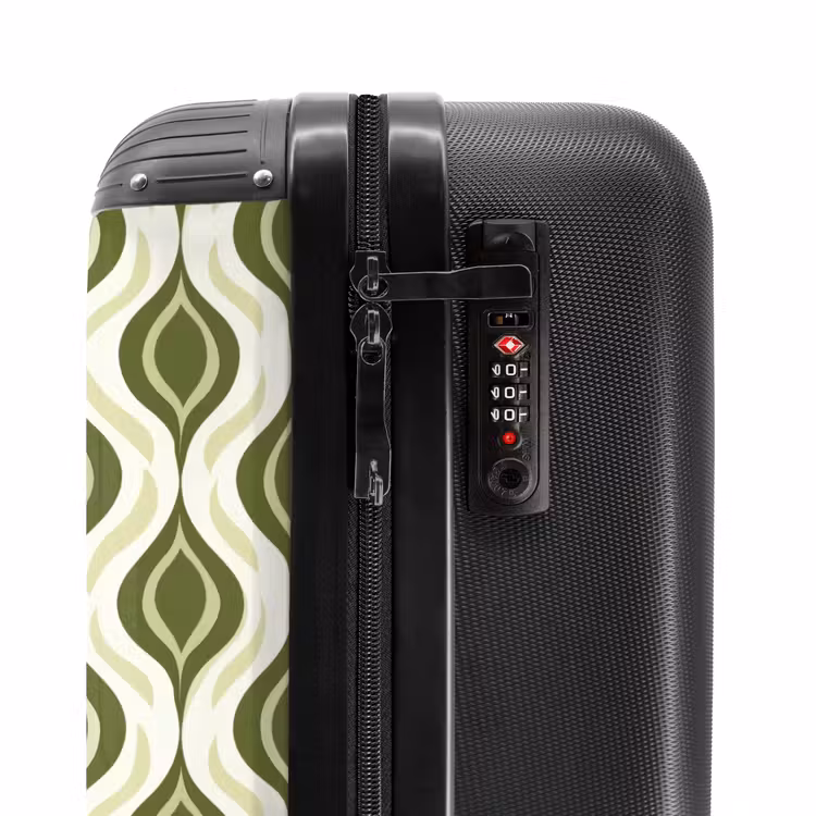 Valise - Motif - Rétro - Vert — 6