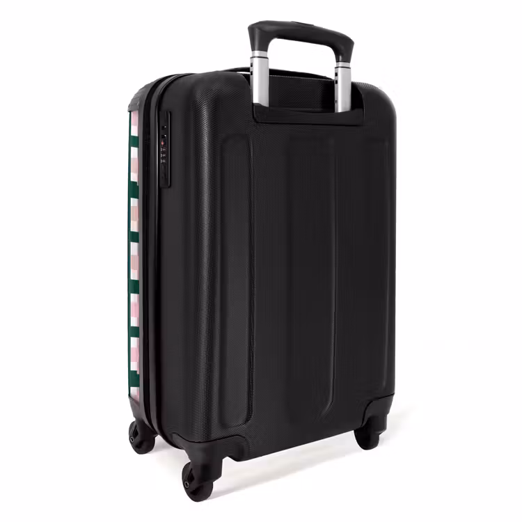Valise - Motif tressé - Vert - Rose - Graphique — 4
