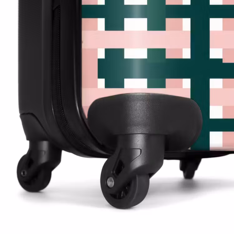 Valise - Motif tressé - Vert - Rose - Graphique — 7