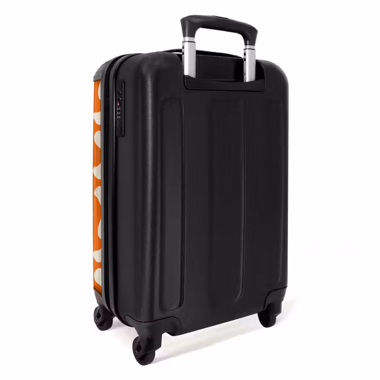 Valise - Orange - Motif à carreaux - Blanc — 4