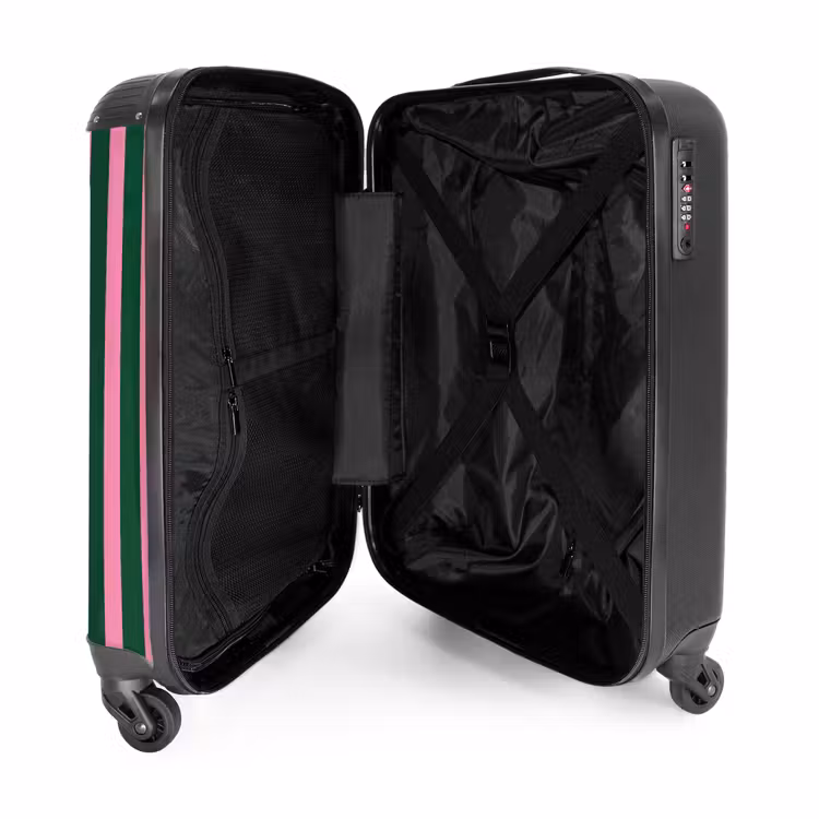 Valise - Rayures verticales - Vert - Rose — 5