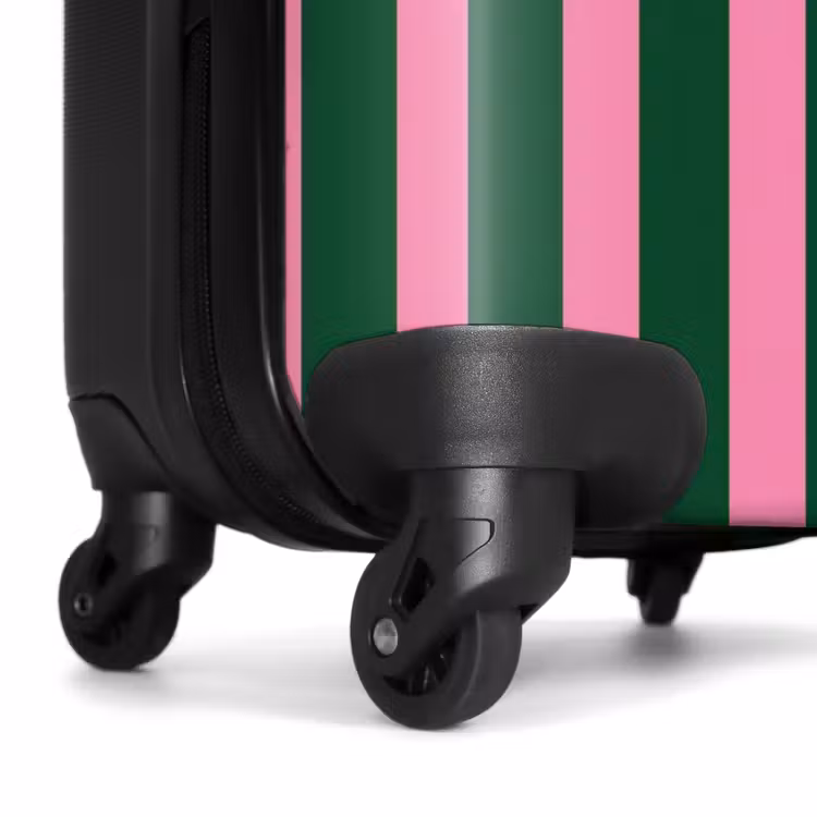 Valise - Rayures verticales - Vert - Rose — 7