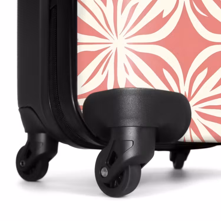 Valise - Rose - Motif floral - Blanc - Moderne — 7