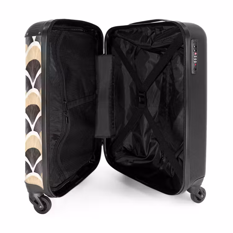 Valise - Ventilateur - Motif - Noir - Beige — 5