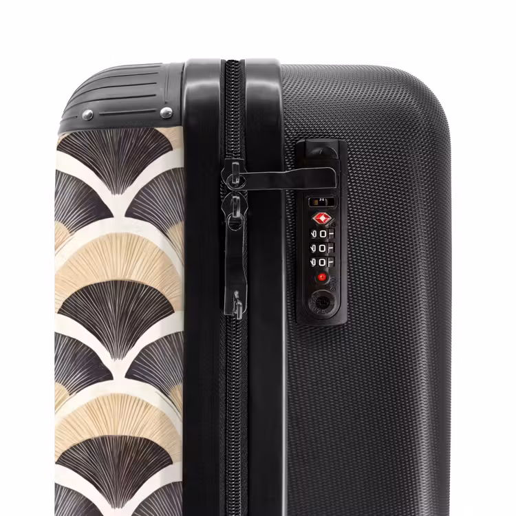 Valise - Ventilateur - Motif - Noir - Beige — 6