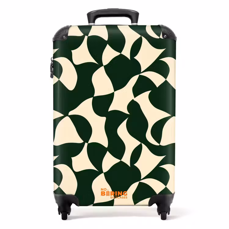 Valise - Vert - Surfaces organiques - Crème — 1