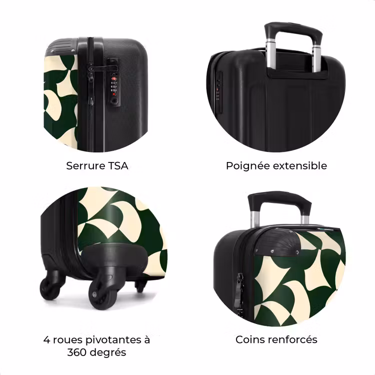 Valise - Vert - Surfaces organiques - Crème — 8