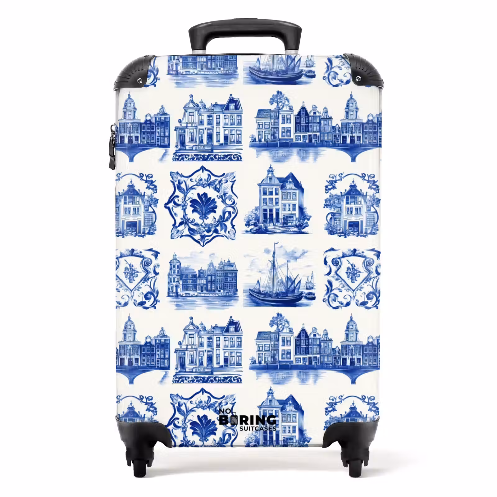 Valise - Maisons - Navires - Bleu — 1