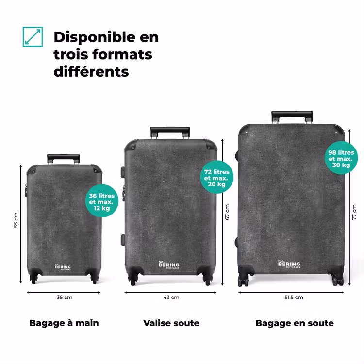 Valise - Gris foncé - Brut - Béton — 3