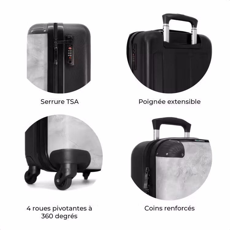 Valise - Gris - Marbre - Mat — 8