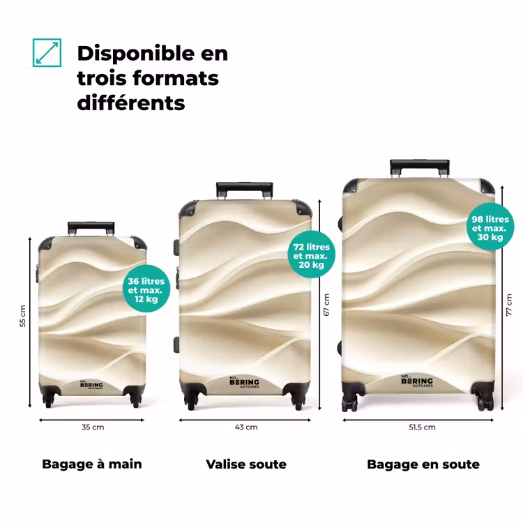 Valise - Lignes - Ondulées - Crème — 3