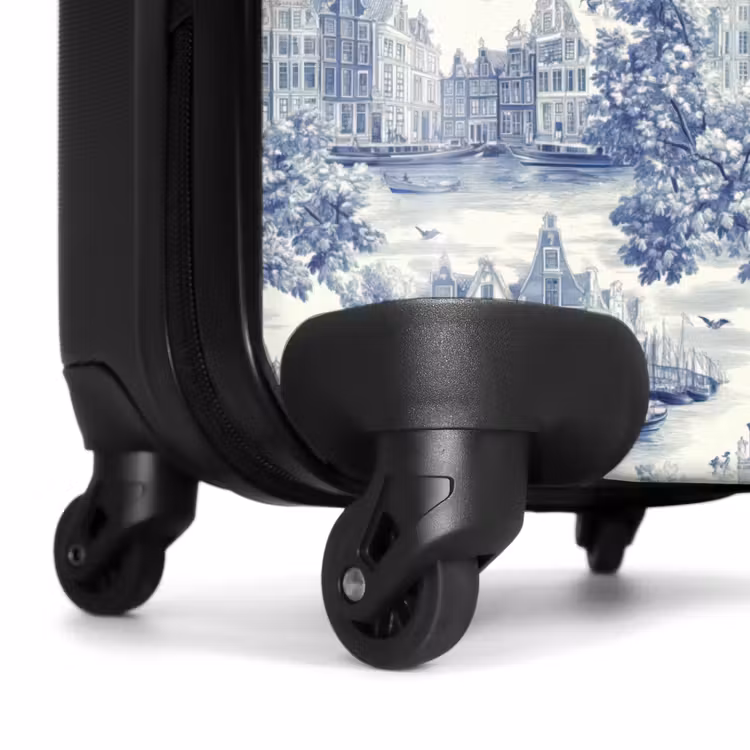 Valise - Maisons - Arbres - Eau - Oiseaux - Bleu — 7