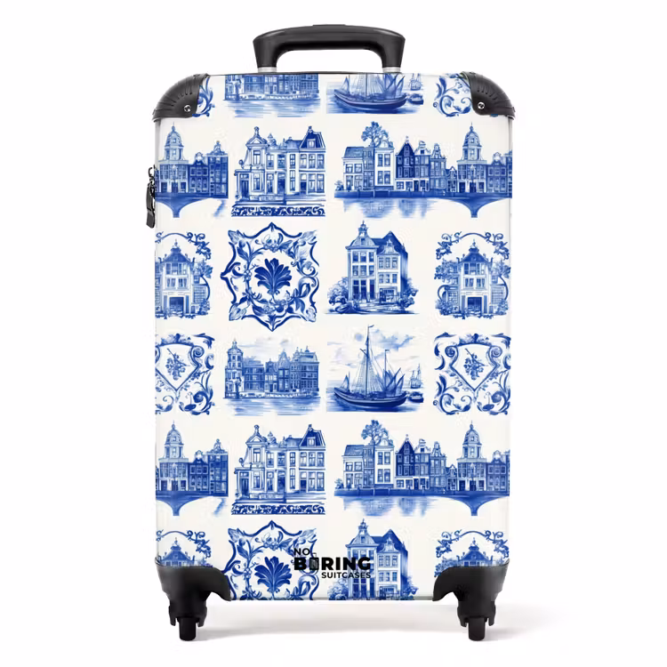 Valise - Maisons - Navires - Bleu — 1