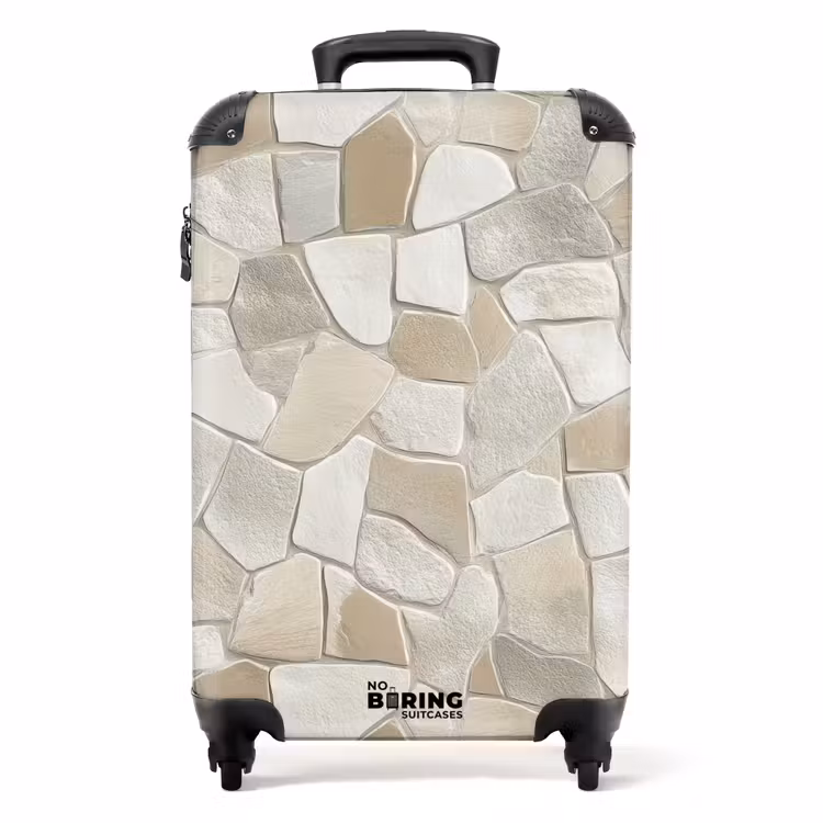 Valise - Mosaïque - Pierres - Beige — 1