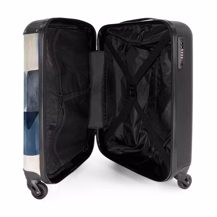 Valise - Motif - Bleu - Carrés — 5