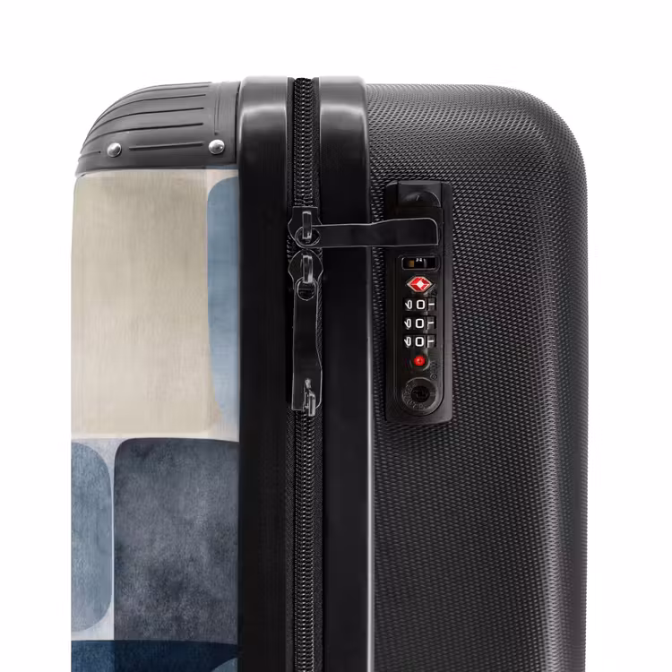 Valise - Motif - Bleu - Carrés — 6