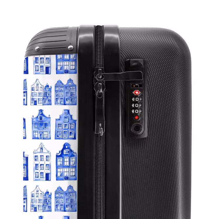 Valise - Motif - Maisons - Bleu — 6