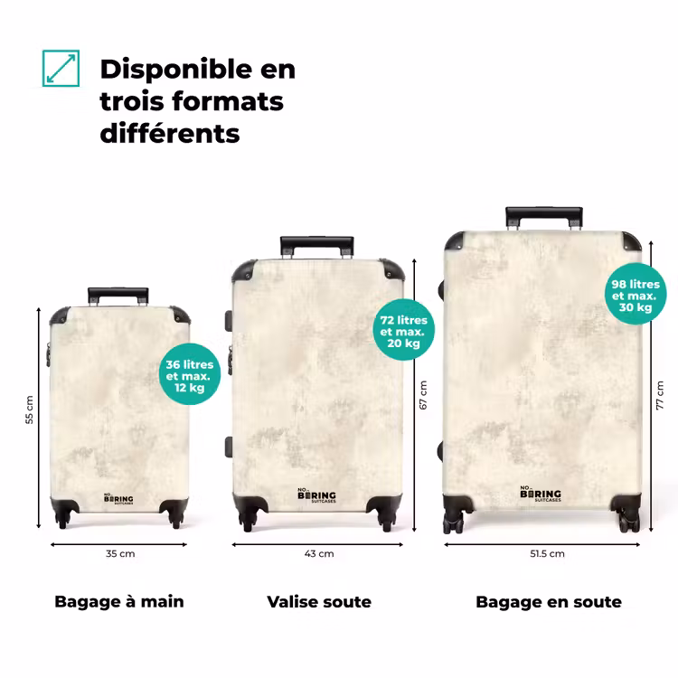Valise - Motif - Organic - Beige — 3