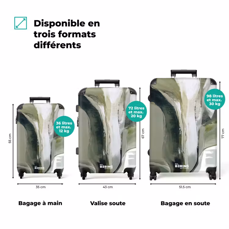 Valise - Nature - Abstrait - Vert - Coups de pinceau — 3