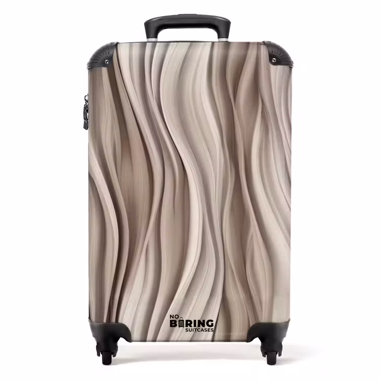 Valise - Ondes - 3D - Crème — 1