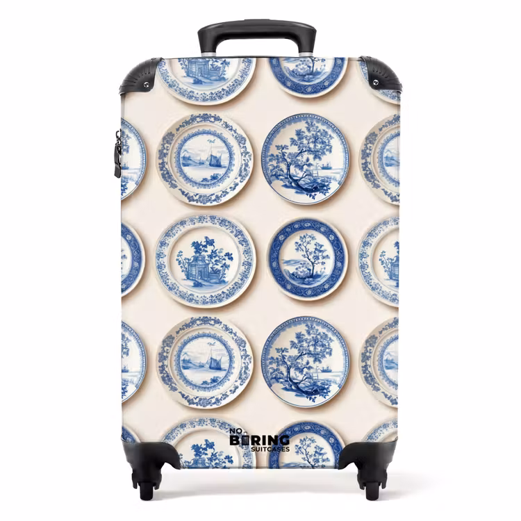 Valise - Panneaux - Arbres - Plantes - Bleu — 1