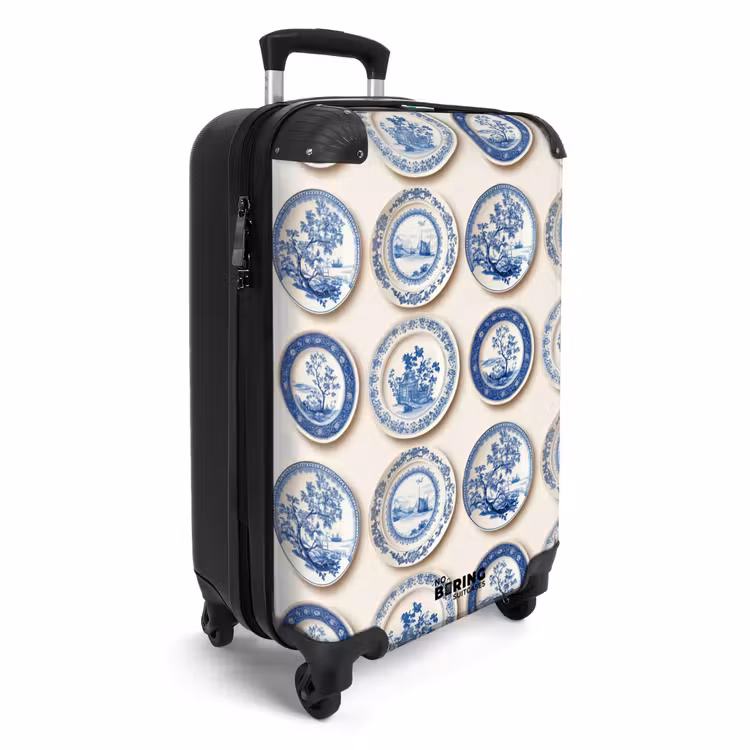 Valise - Panneaux - Arbres - Plantes - Bleu — 2