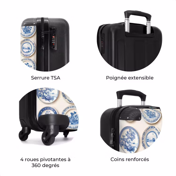 Valise - Panneaux - Arbres - Plantes - Bleu — 8