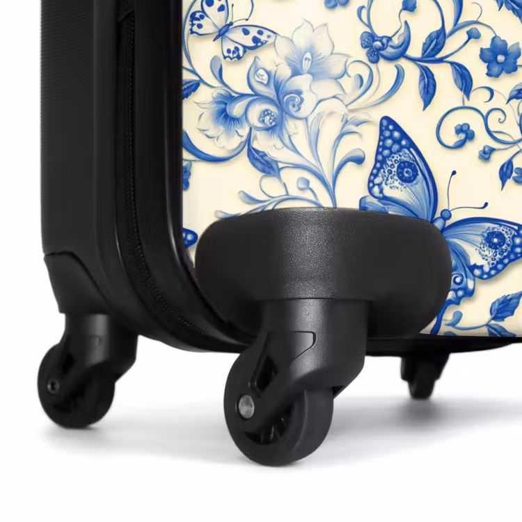 Valise - Papillons - Fleurs - Bleu - Botanique — 7