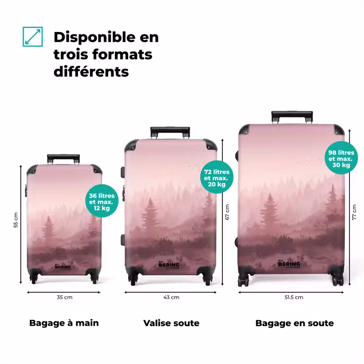 Valise - Paysage - Brumeux - Rose — 3