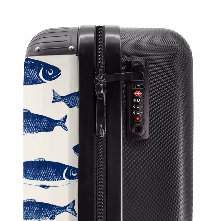 Valise - Poisson - Motif - Bleu - Blanc — 6