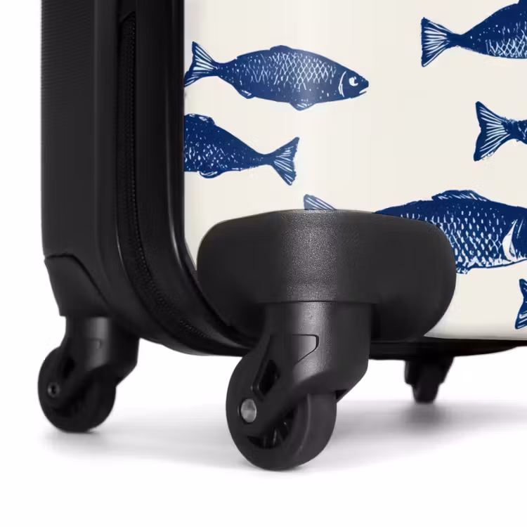 Valise - Poisson - Motif - Bleu - Blanc — 7