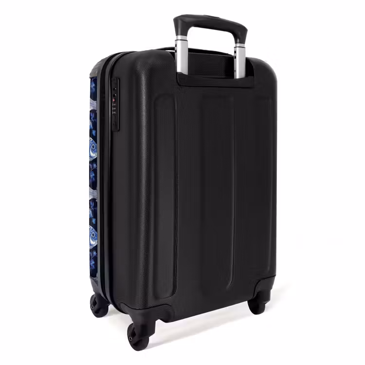 Valise - Poissons - Fleurs - Bleu — 4
