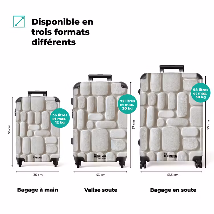 Valise - Relief - Texture - Blanc — 3