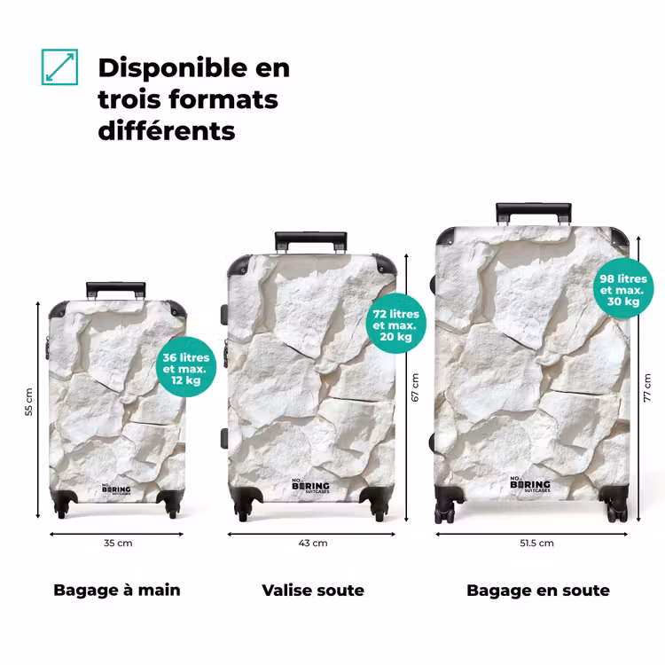 Valise - Structure - Rock - Blanc — 3