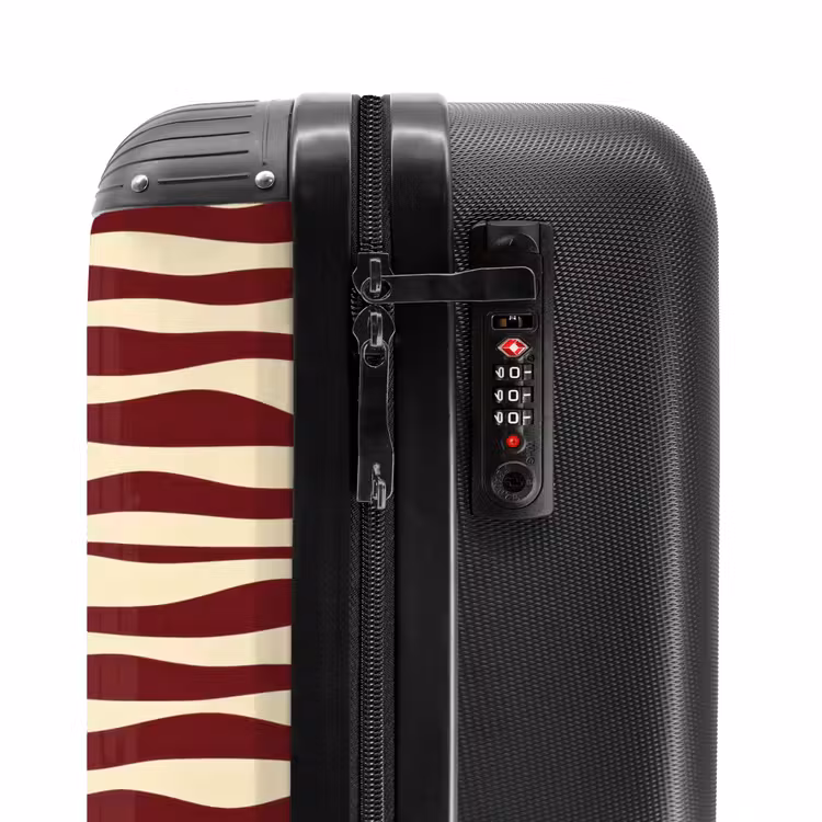 Valise - Vagues - Rouge - Motif - Crème — 6
