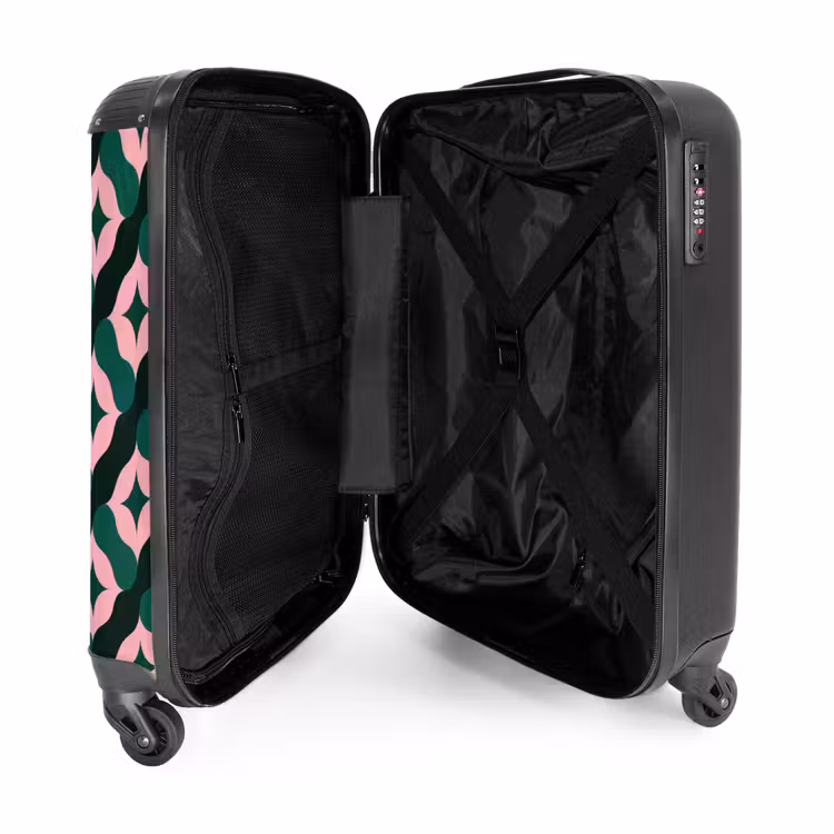Valise - Vert - Rose - Rétro - Étoiles — 5
