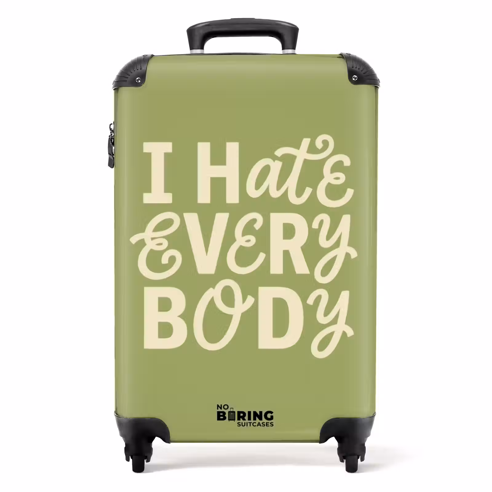 Valise - Je déteste tout le monde - Vert - Rétro — 1
