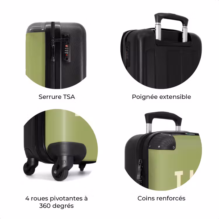 Valise - Je déteste tout le monde - Vert - Rétro — 8