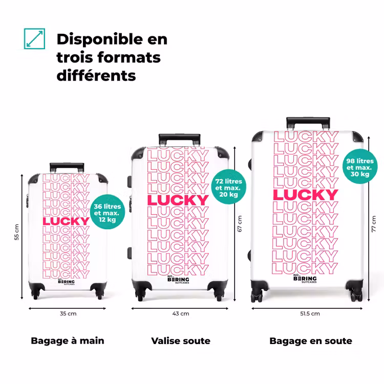 Valise - Lucky - Rose - Motif — 3