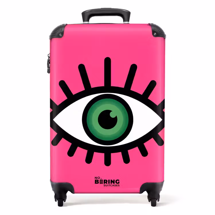 Valise - Minimaliste - Oeil - Rose — 1