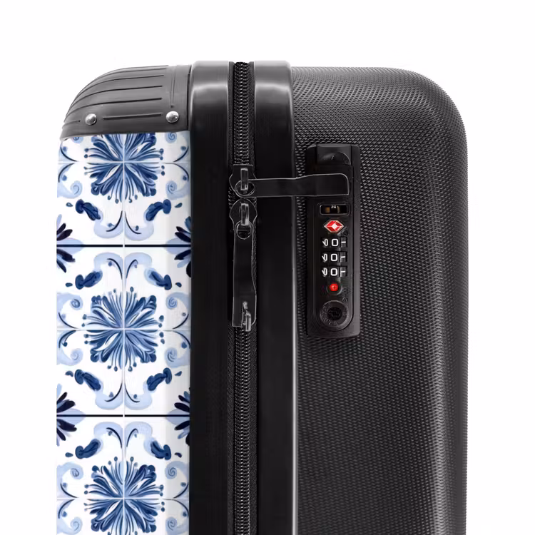 Valise - Motif - Carrelage - Bleu — 6