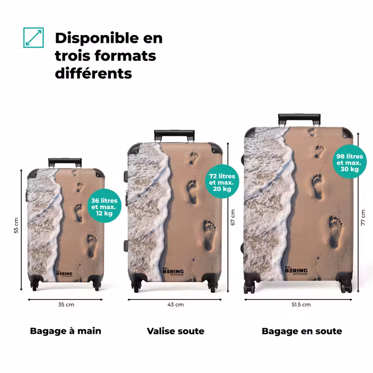 Valise - Pas - Ligne de marée - Mer — 3