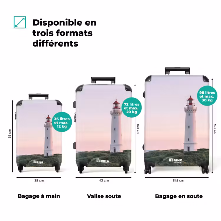 Valise - Phare - Paysage de dunes - Mer — 3