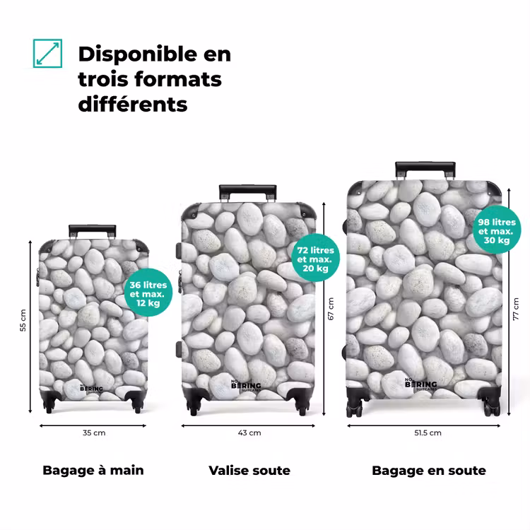 Valise - Pierres - Gris - Ovale — 3